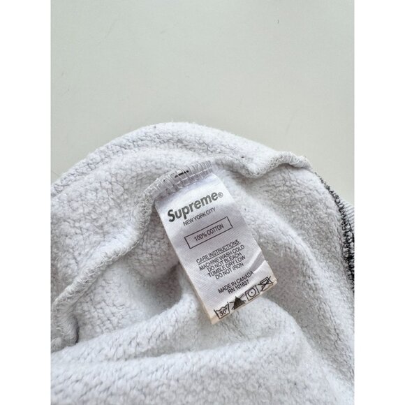 SUPREME FW18 Split Crew Black Grey Cotton Fleece Sweatshirt, Size L - Picture 15 of 16